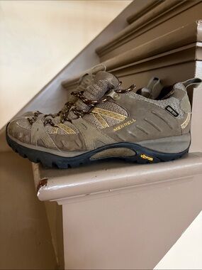 Merrell Brown and Tan Trail Hiking Shoe with Goretex/Vibram soles